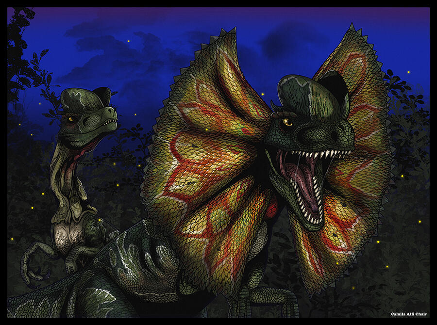 Dilophosaurus from &quot;Jurassic Park&quot;.
