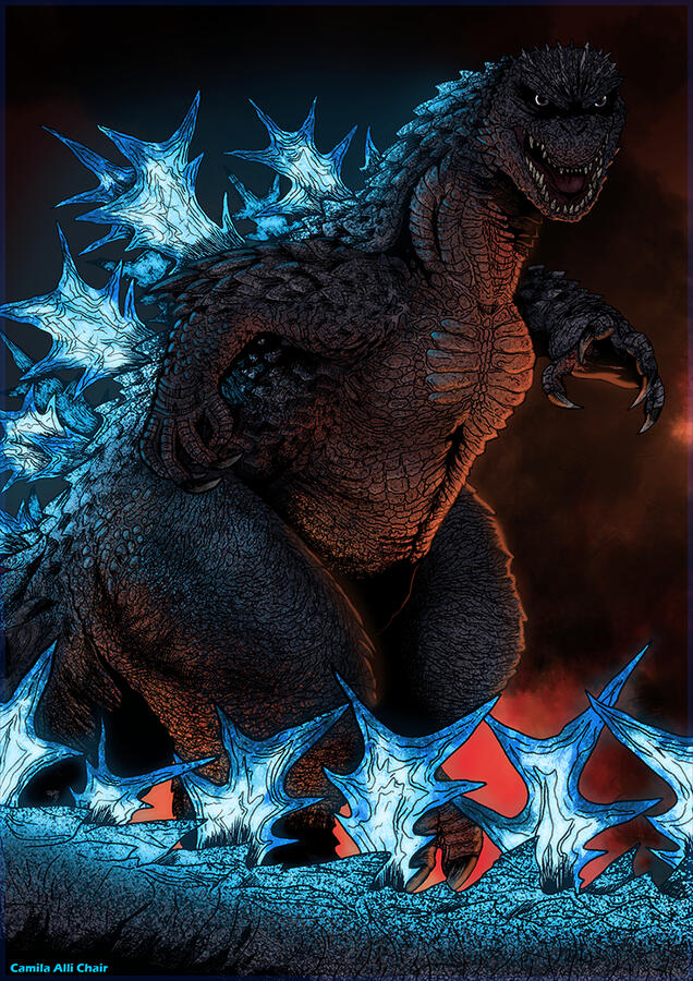 Godzilla from the movie &quot;Godzilla Minus One&quot; - ゴジラ-1.0マイナスワン
